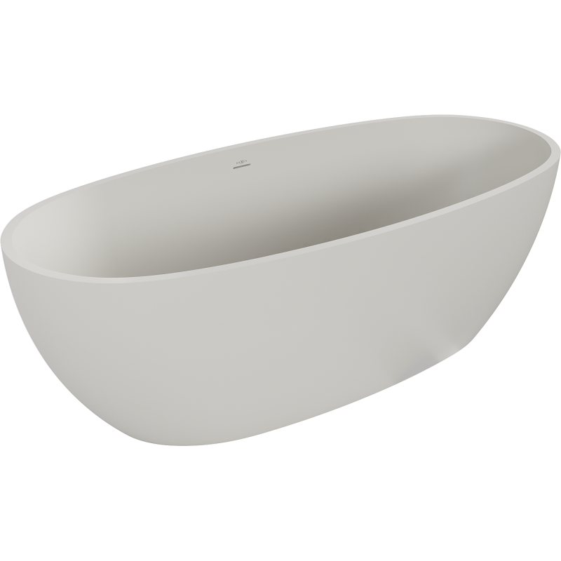 Baignoire autoportante en composite Mexen Torino 155 x 78 cm, béton mat - 57271557861