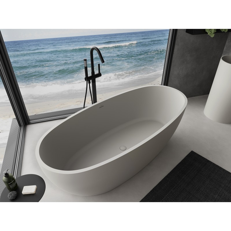 Mexen Torino baignoire autoportante en conglomérat 175 x 78 cm, béton mat - 57271757861