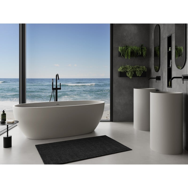 Mexen Torino baignoire autoportante en conglomérat 175 x 78 cm, béton mat - 57271757861