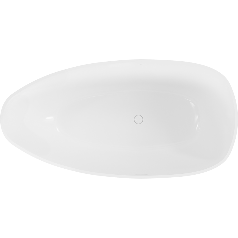 Mexen Imola baignoire autoportante en conglomérat 150 x 77 cm, blanc brillant - 57281507610