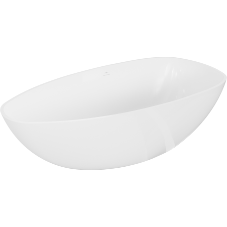 Mexen Imola baignoire autoportante en conglomérat 160 x 81 cm, blanc brillant - 57281608010
