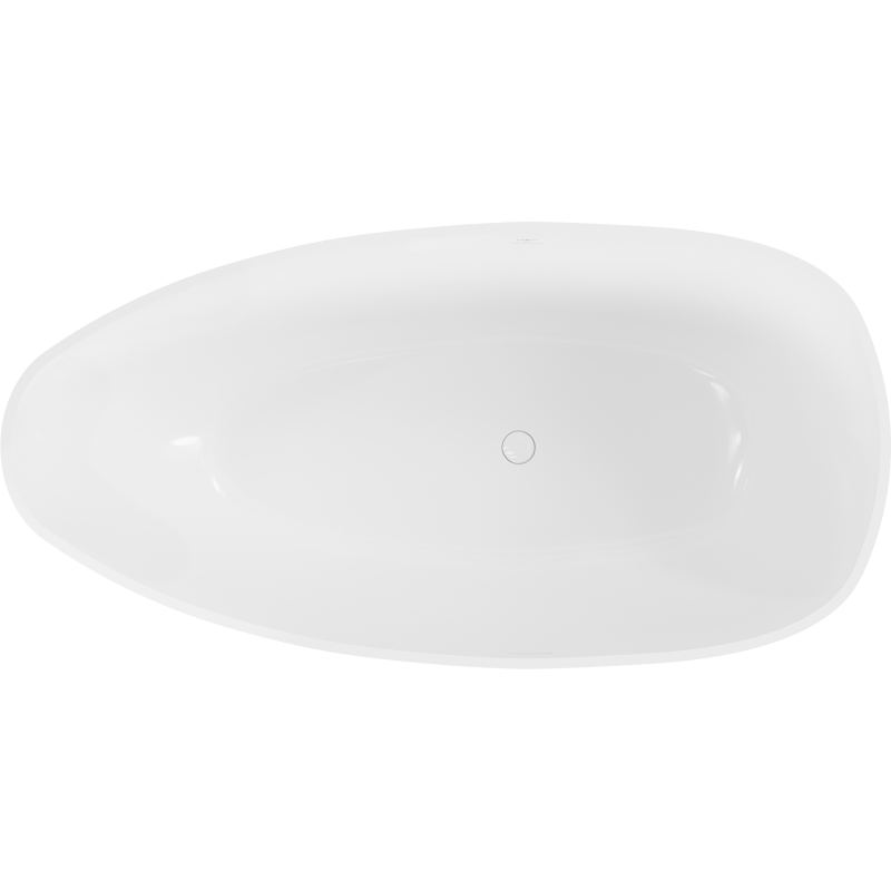 Mexen Imola baignoire autoportante en conglomérat 160 x 81 cm, blanc brillant - 57281608010