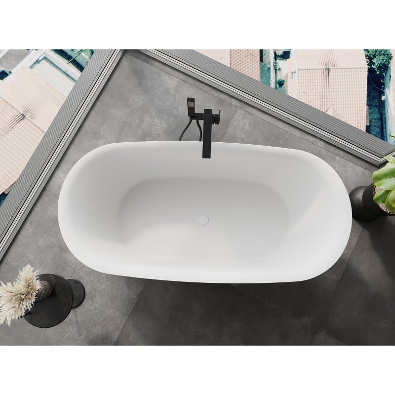 Mexen Siena baignoire autoportante en conglomérat 170 x 80 cm, blanc mat - 57291708000