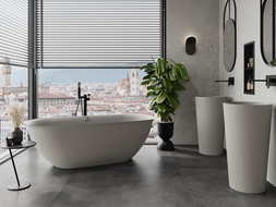 Mexen Siena baignoire autoportante en conglomérat 170 x 80 cm, béton mat - 57291708061