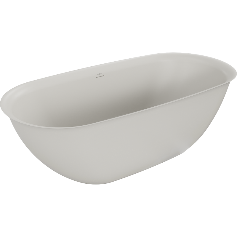 Mexen Siena baignoire autoportante en conglomérat 170 x 80 cm, béton mat - 57291708061