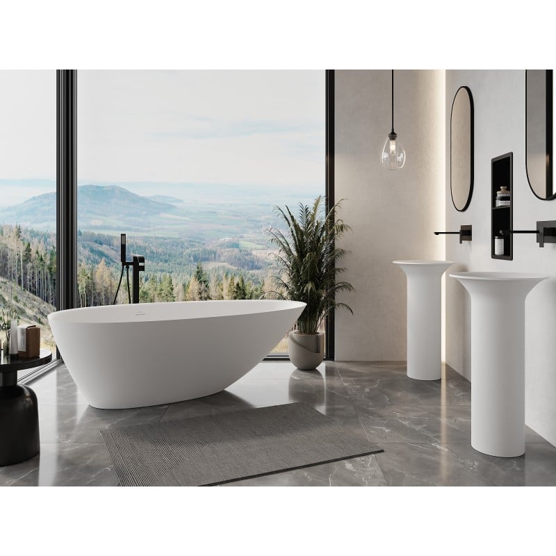 Mexen Milano baignoire autoportante en conglomérat 150 x 82 cm, blanc mat - 57301508500