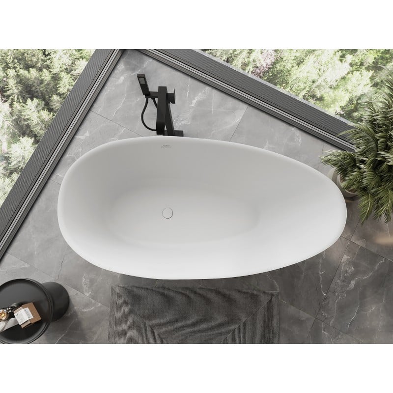 Mexen Milano baignoire autoportante en conglomérat 150 x 82 cm, blanc mat - 57301508500