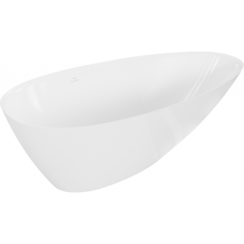 Mexen Milano baignoire îlot en conglomérat 150 x 82 cm, blanc brillant - 57301508510