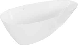 Mexen Milano baignoire îlot en conglomérat 150 x 82 cm, blanc brillant - 57301508510