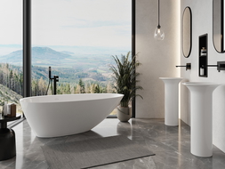 Mexen Milano baignoire îlot en conglomérat 150 x 82 cm, blanc brillant - 57301508510