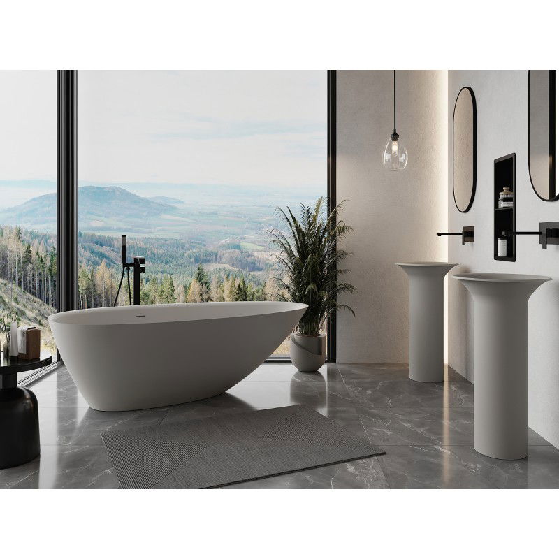 Mexen Milano baignoire autoportante en composite 150 x 82 cm, béton mat - 57301508561