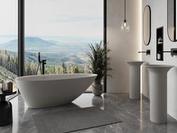 Mexen Milano baignoire autoportante en conglomérat 150 x 82 cm, béton mat - 57301508561