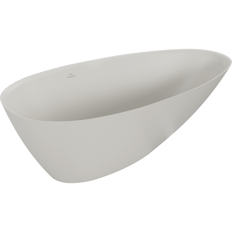 Mexen Milano baignoire autoportante en conglomérat 170 x 86 cm, béton mat - 57301708561