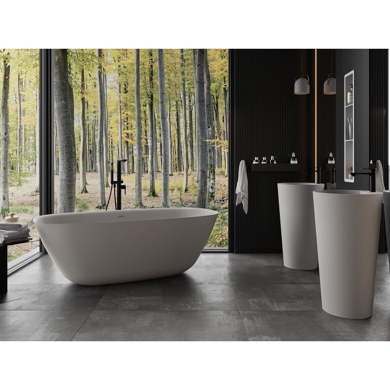 Mexen Como baignoire autoportante en conglomérat 150 x 82 cm, béton mat - 57311508261