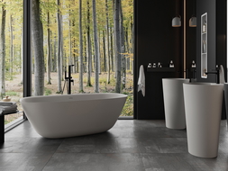 Mexen Como baignoire autoportante en composite 170 x 82 cm, béton mat - 57311708261