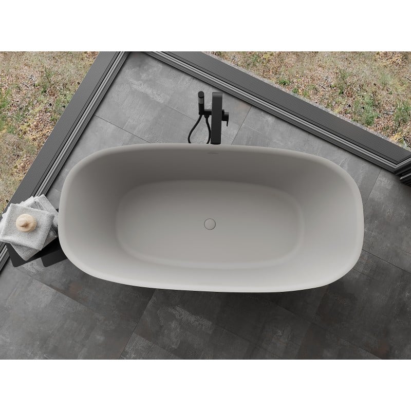 Mexen Como baignoire autoportante en conglomérat 170 x 82 cm, béton mat - 57311708261