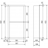 Mexen X-Wall-K étagère encastrée en conglomérat 62,2 x 30,7 cm, blanche - 1900623010