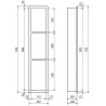 Mexen X-Wall-K étagère encastrée en conglomérat 93,2 x 20,7 cm, blanche - 1900932010