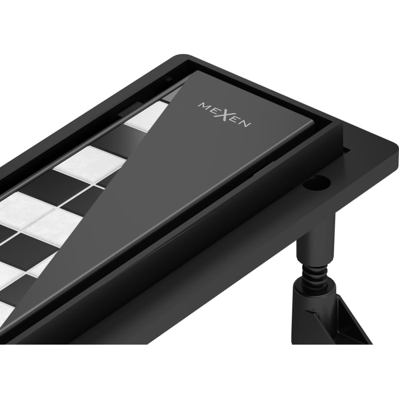 Mexen Flat Abs Flat ABS écoulement linéaire 2 en 1 70 cm, noir - 1769070
