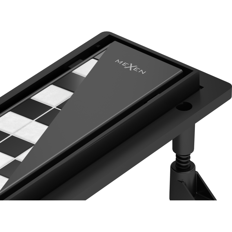 Mexen Flat ABS bonde linéaire 2 en 1 80 cm, noire - 1769080
