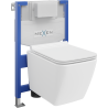 Mexen Vega ensemble WC encastré Fenix XS-F avec cadre, cuvette WC et abattant à fermeture lente, blanc brillant - 68030654000