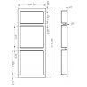 Mexen X-Wall-S étagère encastrée SMC avec rebord 99,1 x 40,7 cm, blanche - 1901994109