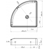 Mexen X-Wall-S étagère murale d'angle SMC 20,5 x 20,5 cm, blanche - 1901202005