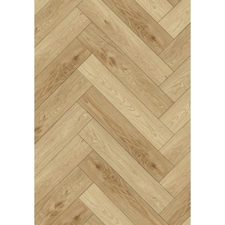 Mexen Anniston panneaux vinyles en chevrons 635 x 127 mm SPC 6,5 mm, sous-couche IPEX 1,5 mm, 4 V-Fuge, Chêne - F1171-0635-127-?
