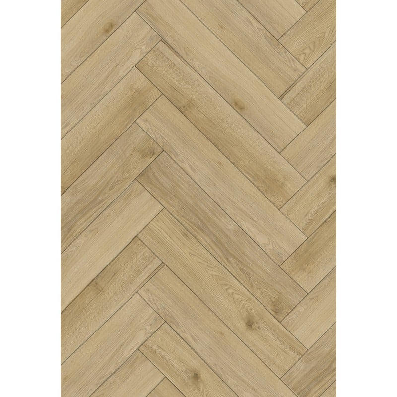 Mexen Charter Oak panneaux vinyles chevrons 635 x 127 mm SPC 6,5 mm, sous-couche 1,5 mm, 4 V-Joint, Chêne