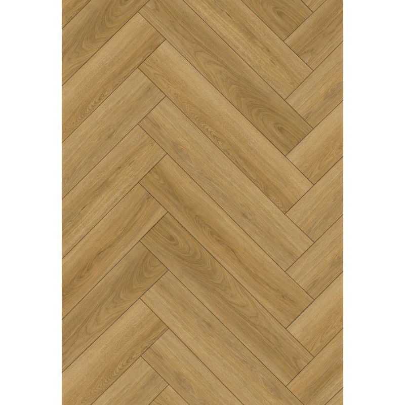 Mexen Chattanooga  panneaux vinyles motif chevron 635 x 127 mm SPC 6,5 mm, sous-couche 1,5 mm, 4 V-Joints, Chêne