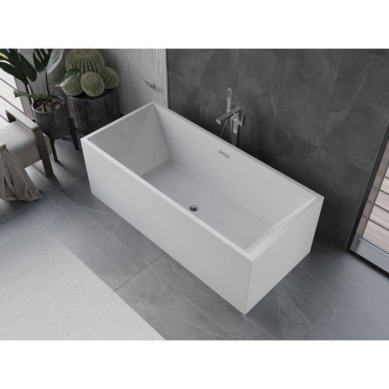 Mexen Vigo baignoire autoportante 178,5 x 80 cm, blanche, trop-plein chromé - 51251788000-01