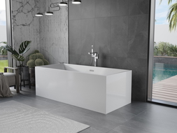 Baignoire autoportante Mexen Vigo 178,5 x 80 cm, blanche, trop-plein chromé - 51251788000-01