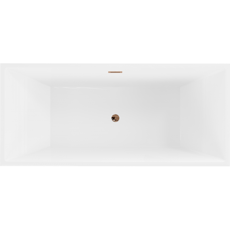 Mexen Vigo baignoire autoportante 178,5 x 80 cm, blanche, trop-plein or rose - 51251788000-60
