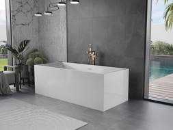 Mexen Vigo baignoire autoportante 178,5 x 80 cm, blanche, évacuation en laiton brossé - 51251788000-65