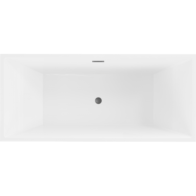 Mexen Vigo baignoire autoportante 178,5 x 80 cm, blanche, trop-plein gun metal - 51251788000-95