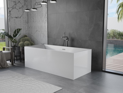 Mexen Vigo baignoire autoportante 178,5 x 80 cm, blanche, trop-plein gun metal - 51251788000-95