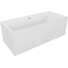 Baignoire Mexen Vigo autonome 178,5 x 80 cm, blanche, débordement en nickel brossé - 51251788000-97