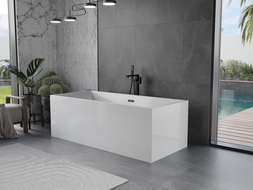Mexen Vigo baignoire freestanding 178,5 x 80 cm, blanche, trop-plein noir - 51251788000-70