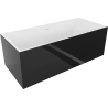 Mexen Vigo baignoire autoportante 178,5 x 80 cm, blanc/noir, trop-plein blanc - 51251788075-20