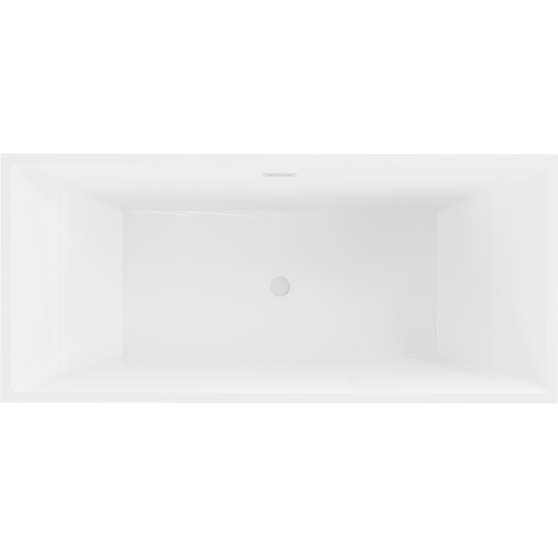 Mexen Vigo baignoire autoportante 178,5 x 80 cm, blanc/noir, trop-plein blanc - 51251788075-20