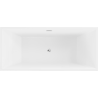 Baignoire Mexen Vigo libre de 178,5 x 80 cm, blanche/noire, trop-plein chromé - 51251788075-01