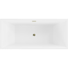 Mexen Vigo baignoire autoportante 178,5 x 80 cm, blanche/noire, trop-plein doré - 51251788075-50