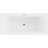 Mexen Vigo baignoire autoportante 178,5 x 80 cm, blanche/noire, trop-plein or rose - 51251788075-60