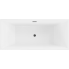 Baignoire Mexen Vigo indépendante 178,5 x 80 cm, blanc/noir, trop-plein noir - 51251788075-70