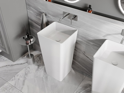 Mexen Adora lavabo autoportant en conglomérat 45 x 45 cm, blanc mat - 26564500