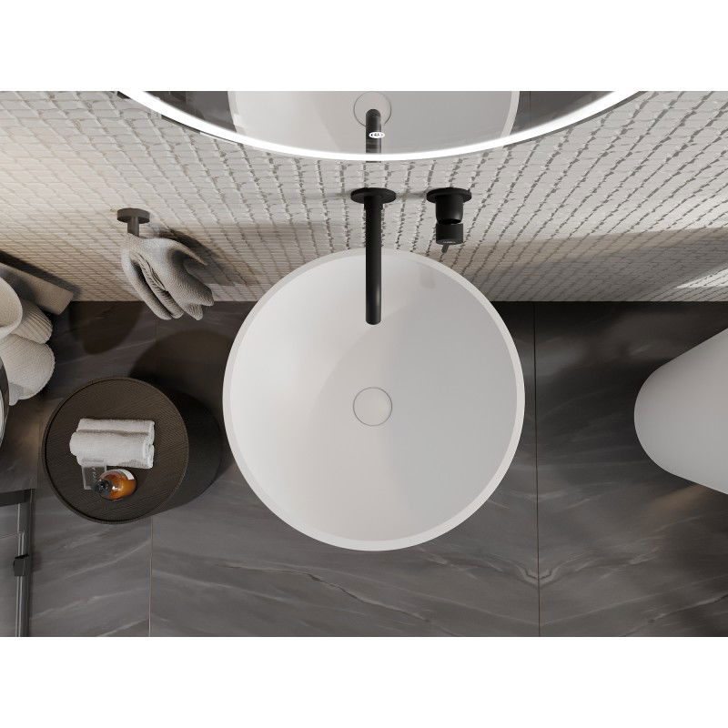 Mexen Nilda lavabo autoportant en conglomérat 52 x 52 cm, blanc mat - 26555200