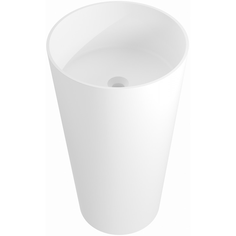 Mexen Onyx-01 lavabo autoportant en conglomérat 45 x 45 cm, blanc mat - 26524500