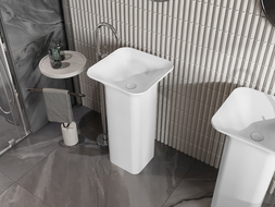 Mexen Ria lavabo autoportant en conglomérat 45 x 45 cm, blanc mat - 26584500