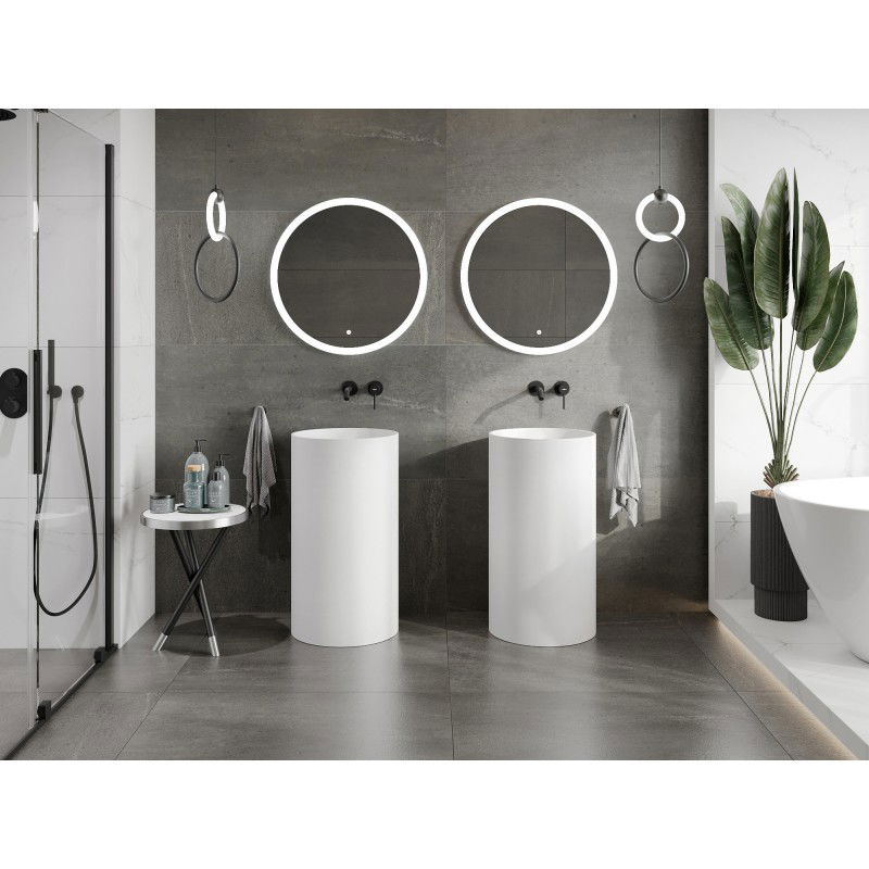 Mexen Ajax-01 lavabo autoportant en matériau composite 45 x 45 cm, blanc mat - 26504500