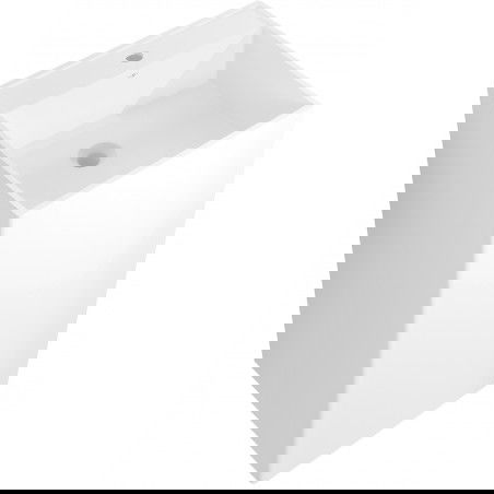 Mexen Belen lavabo autoportant en conglomérat 45 x 45 cm, blanc mat - 26604500